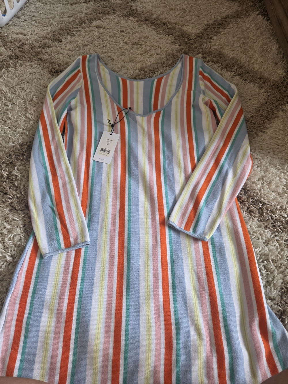 ALI & JAY Multicolor Vertical Stripe Long Sleeve Dress